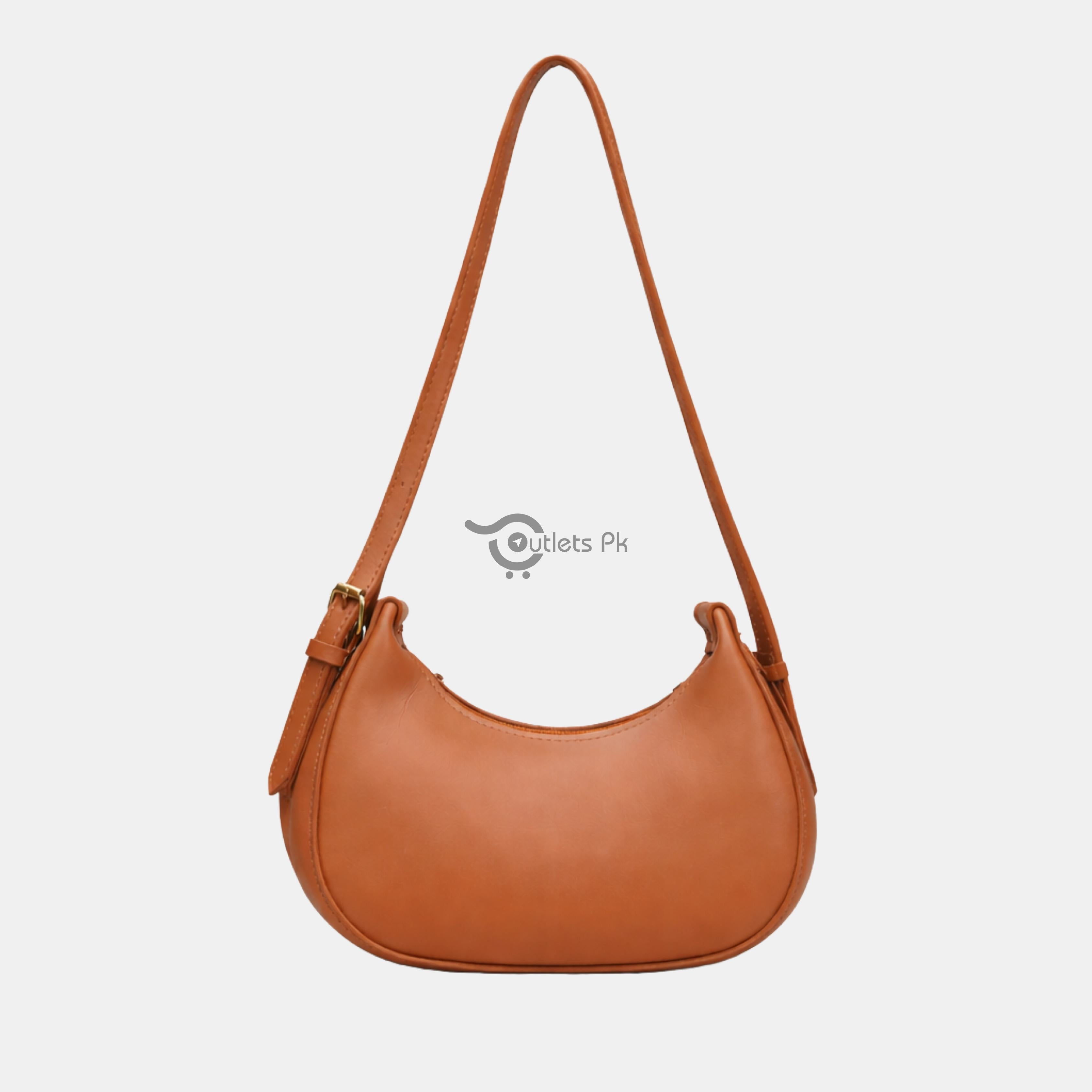Moon Bag (Long Adjustable Strap) – Brown
