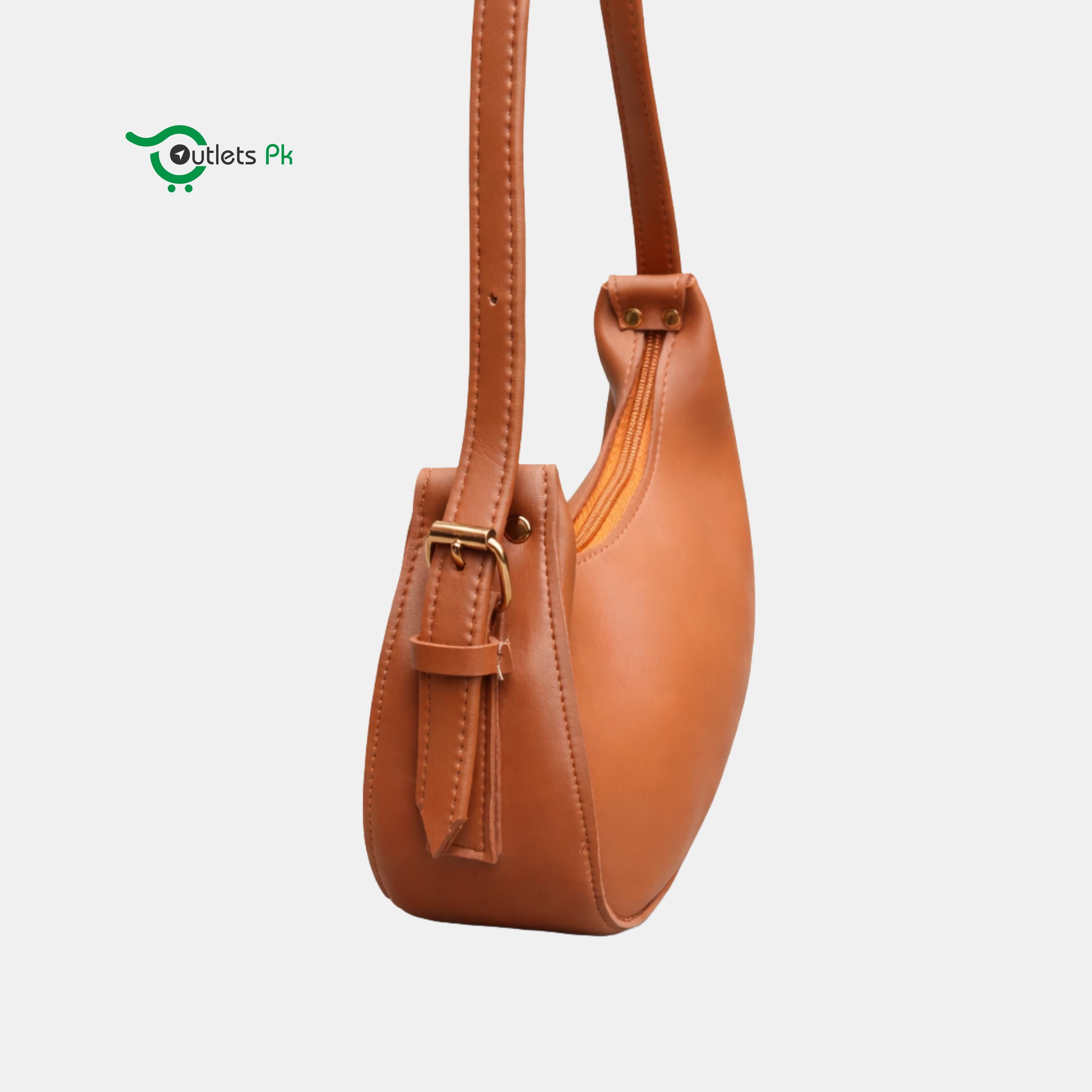 Moon Bag (Long Adjustable Strap) – Brown