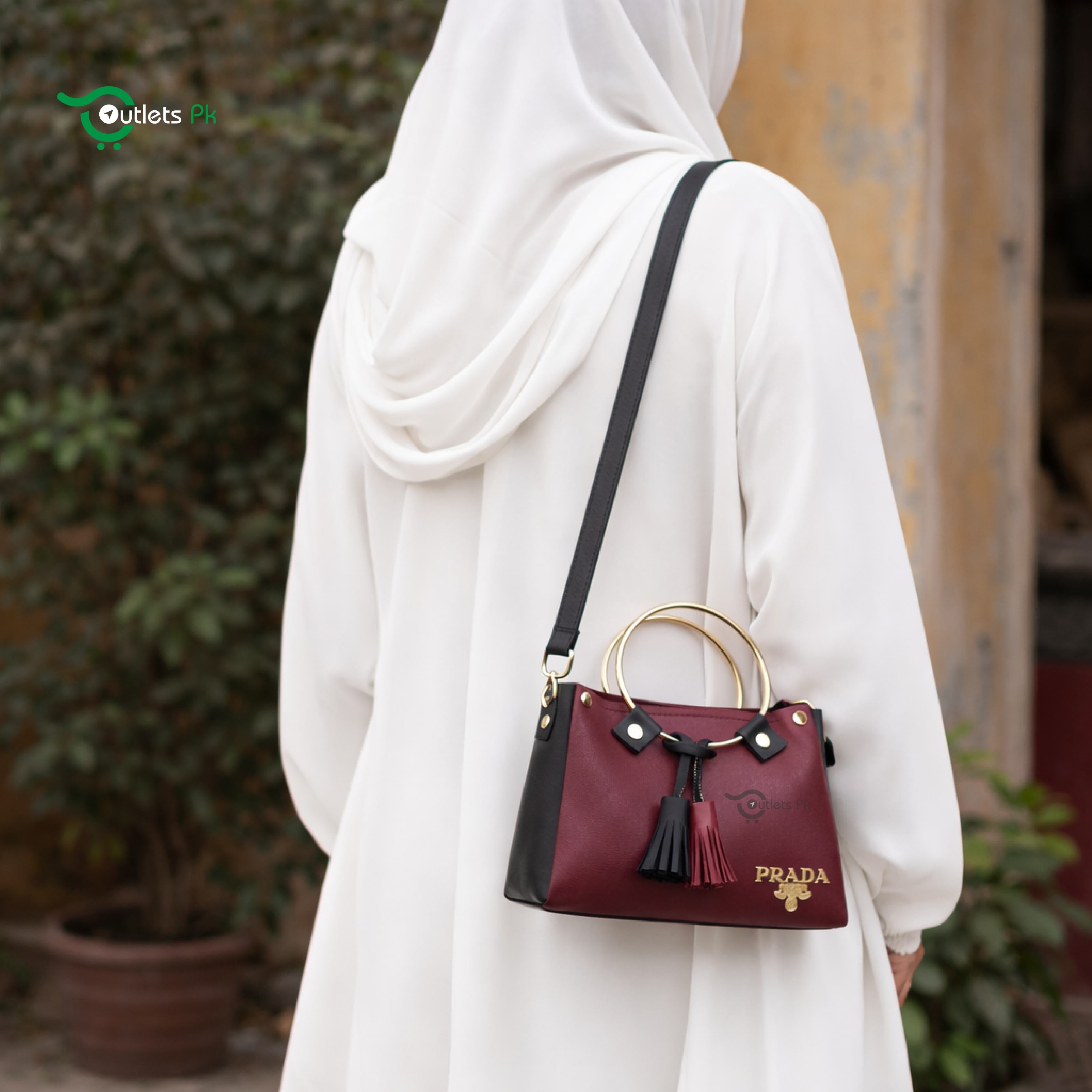 ROUND HANDLE – MAROON & BLACK