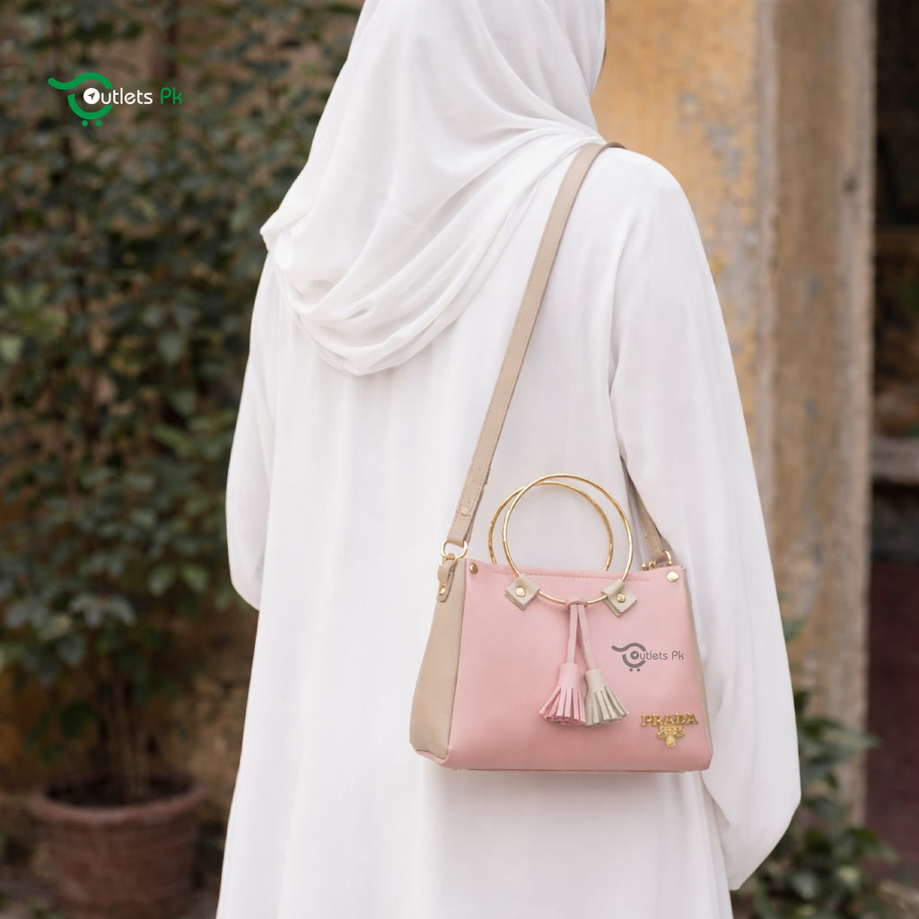 ROUND HANDLE – PINK & BEIGE